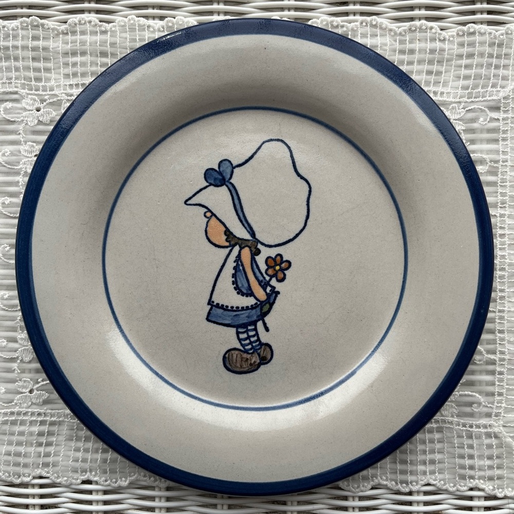 Vintage Louisville Stoneware ~ Holly Hobbie ~ Child’s Pottery Plate